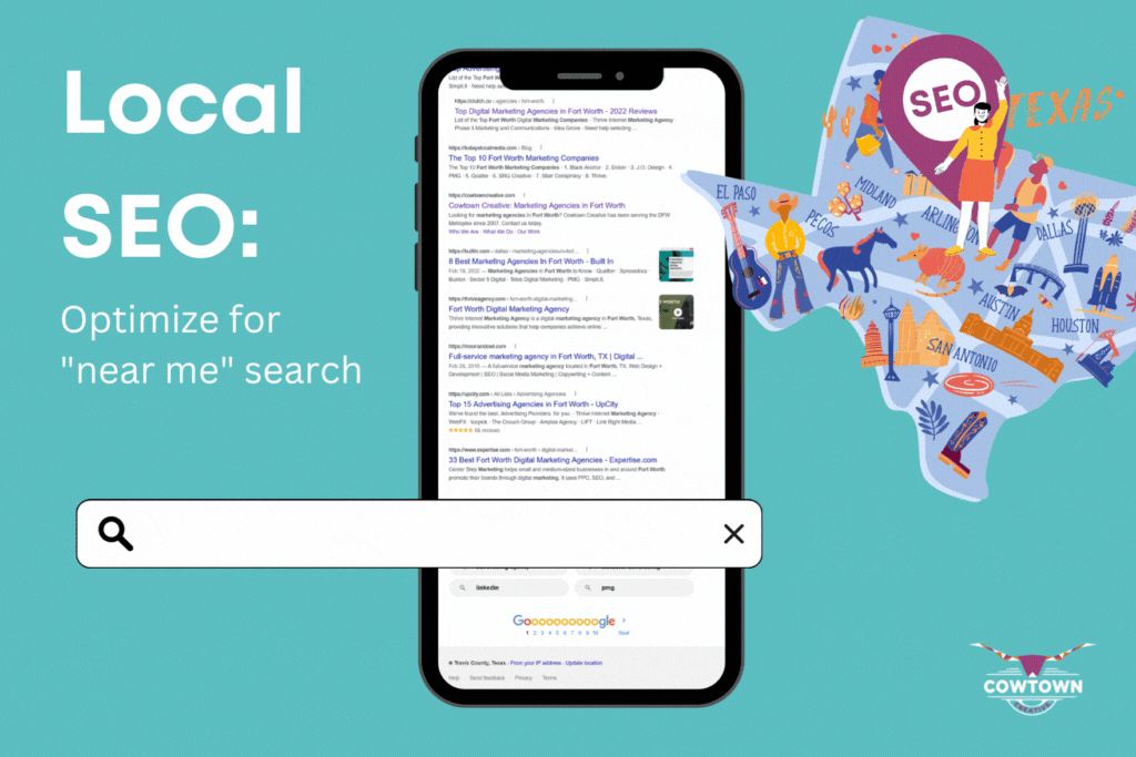 Local SEO brings together all 4 types of SEO to get your business listed on page one of the searcher's "near me" search results. Yay, you!