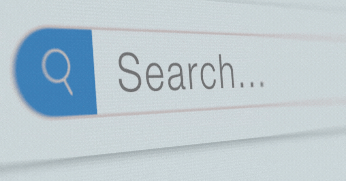 An image of a website search bar such as Google to depict Fort Worth SEO agency focus on improving a website's search engine results page ranking.