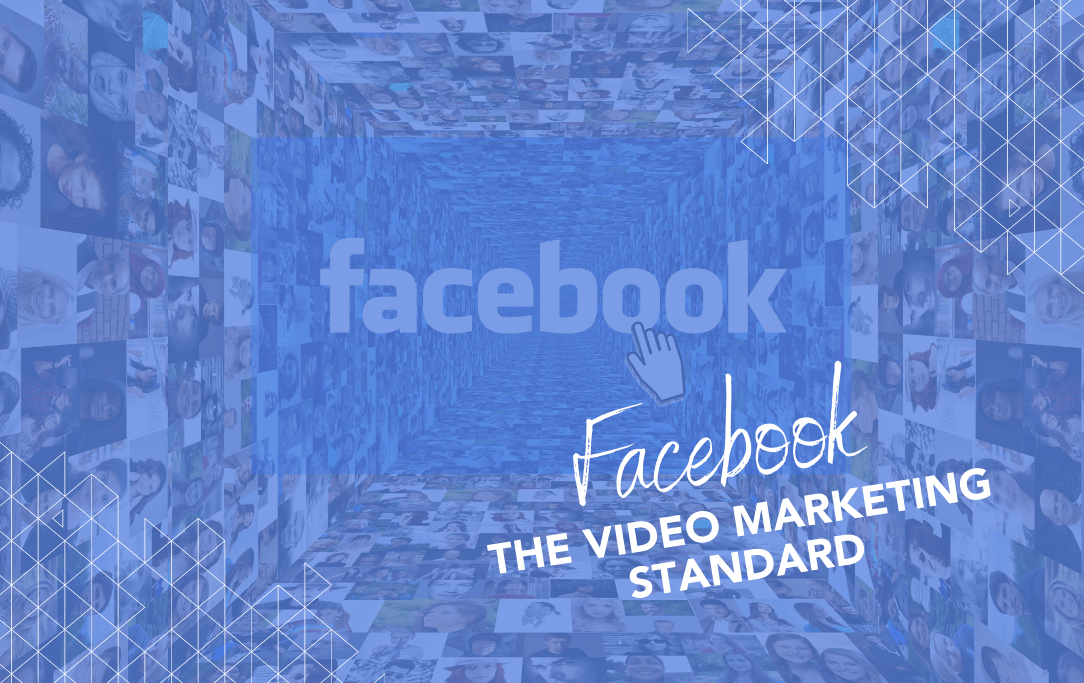 An image of the Facebook logo with the title, "the video marketing standard."