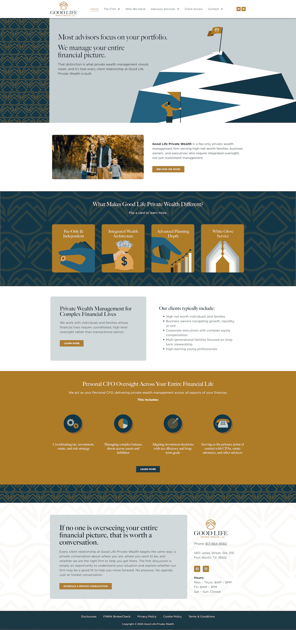 Good Life Private Wealth home page