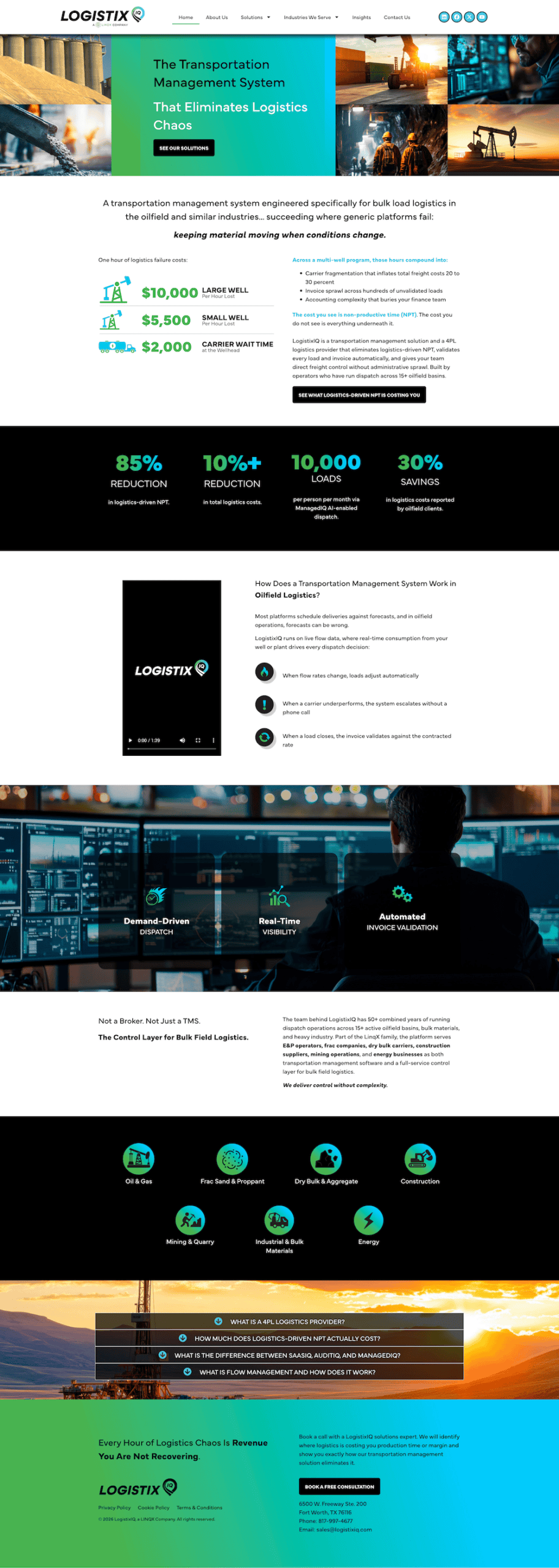 LogistixIQ home page