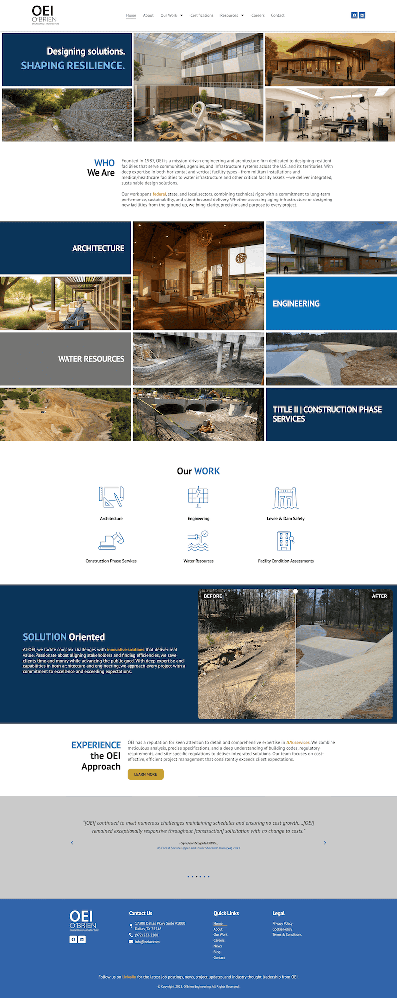 O'Brien Engineering & Architecture home page