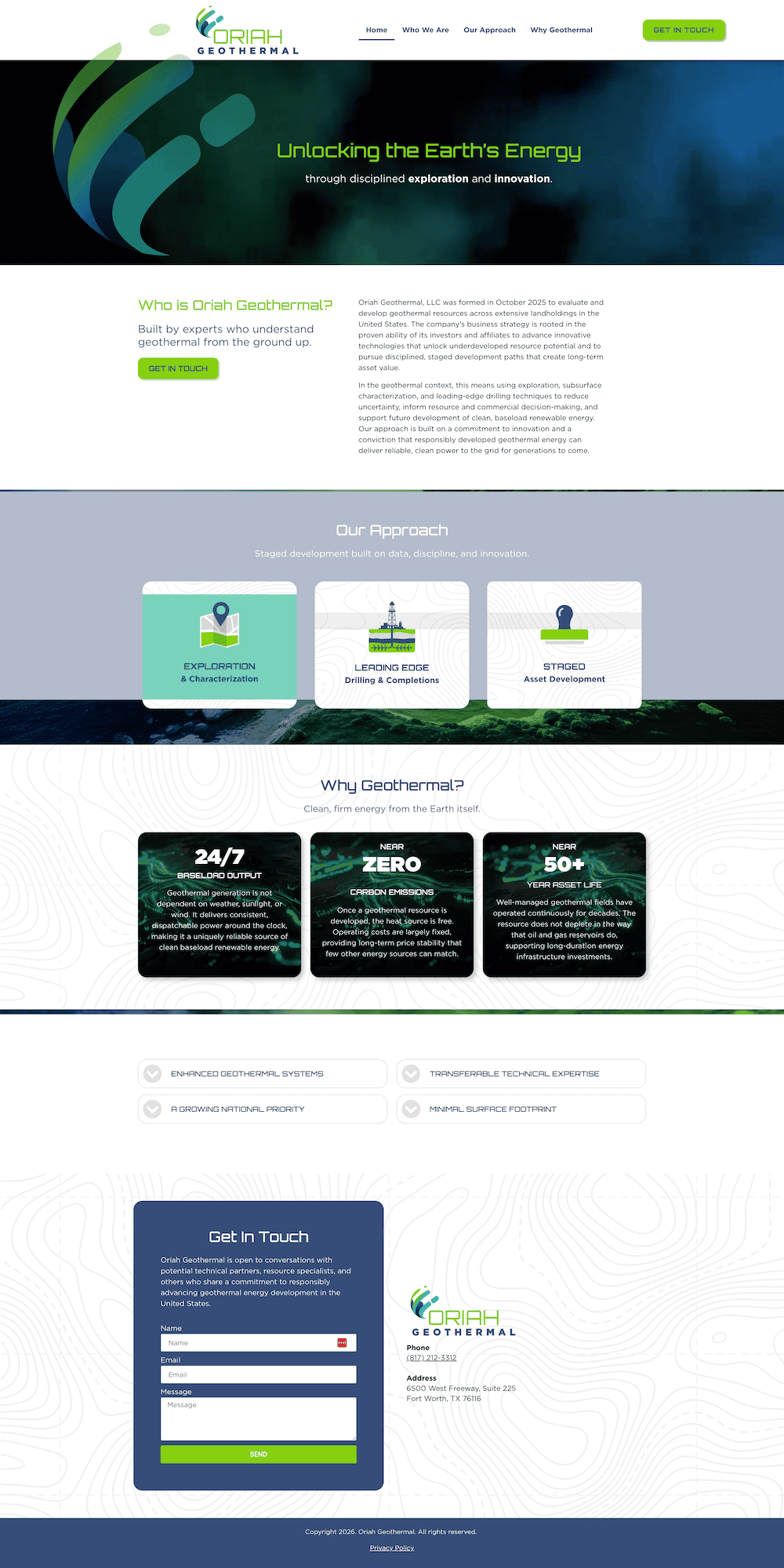 Oriah Geothermal home page